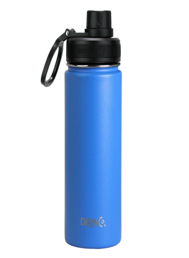 DRINCO Stainless Steel Water Bottle Spout Lid Vacuum Insulated Double Wall Water Bottle Wide Mouth (40oz 32oz 22oz 18oz 14oz) Leak Proof Keeps Cold or Hot (18 oz, 18oz Royal Blue) - Image 1
